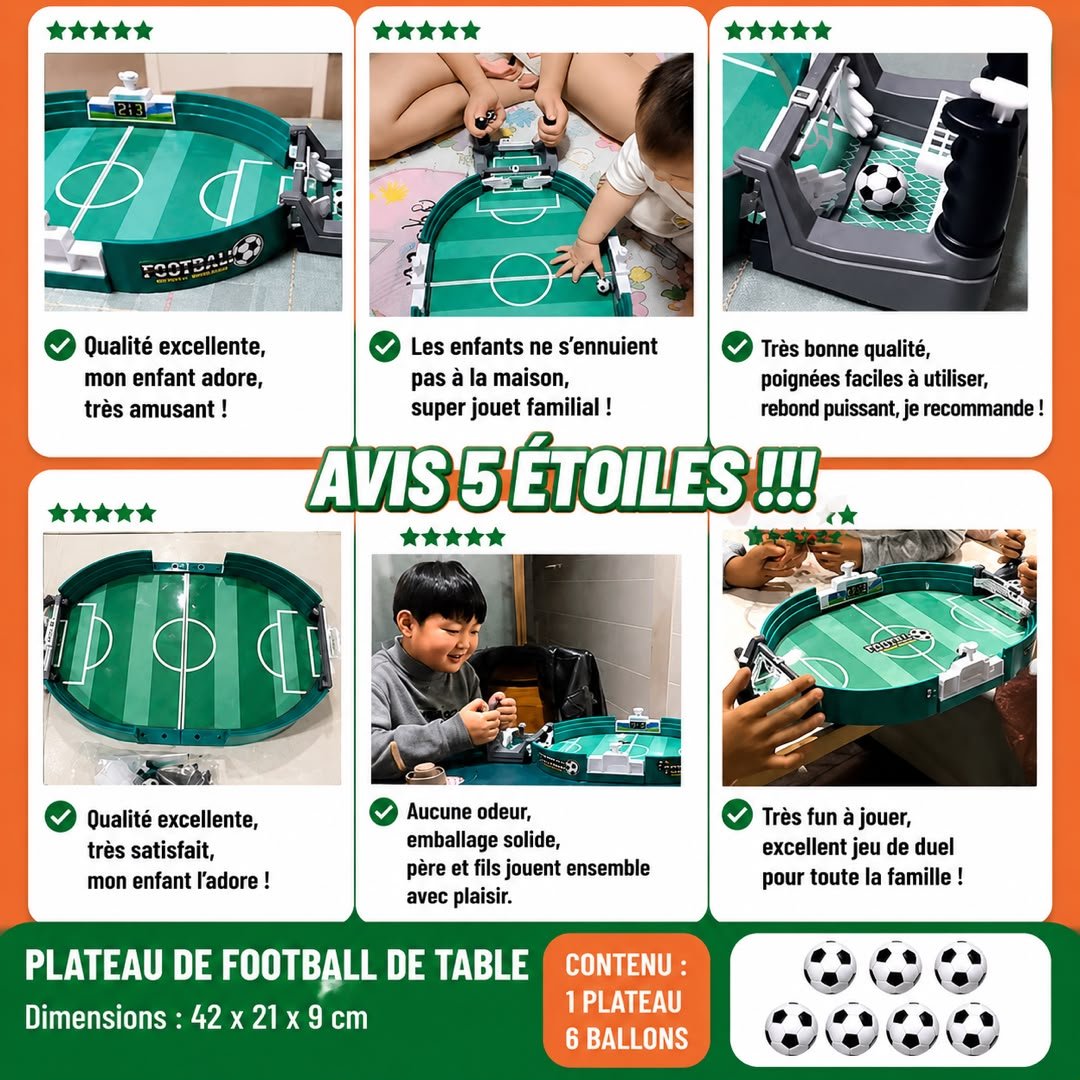⚽🔥 BABY-FOOT DE TABLE INTERACTIF – 2 JOUEURS 🎯
