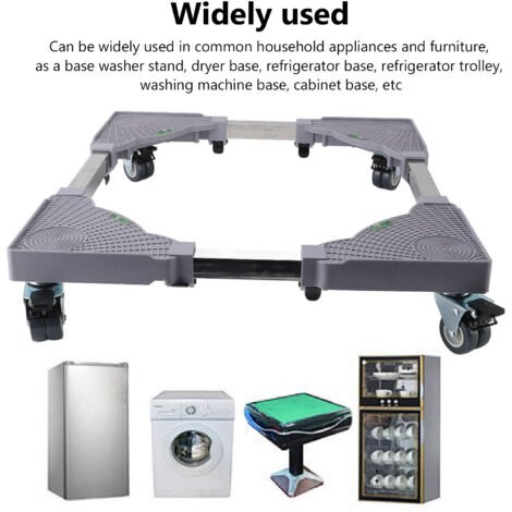 Supsupports réglables et mobiles pour appareils électroménagers comme les machines à laver ou les support réglables pour Frigo / Machine à laver