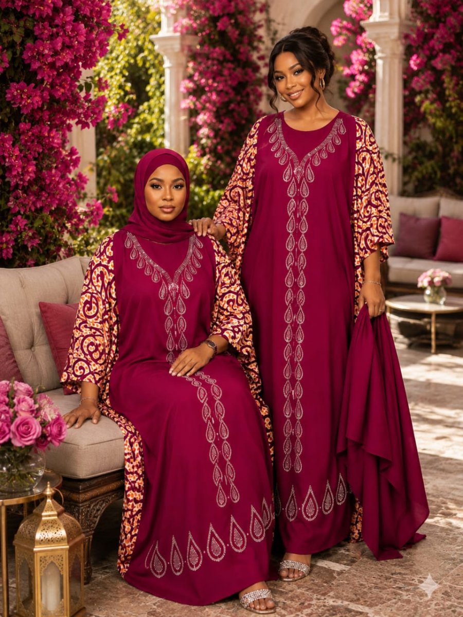 Jolie robe hidjabs avec foulard