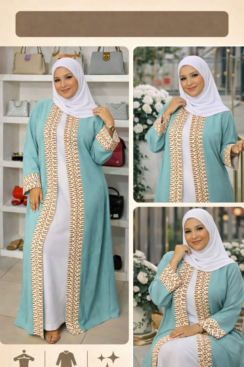 Magnifiques robes-hijabs 2 pièces avec foulard 🥰