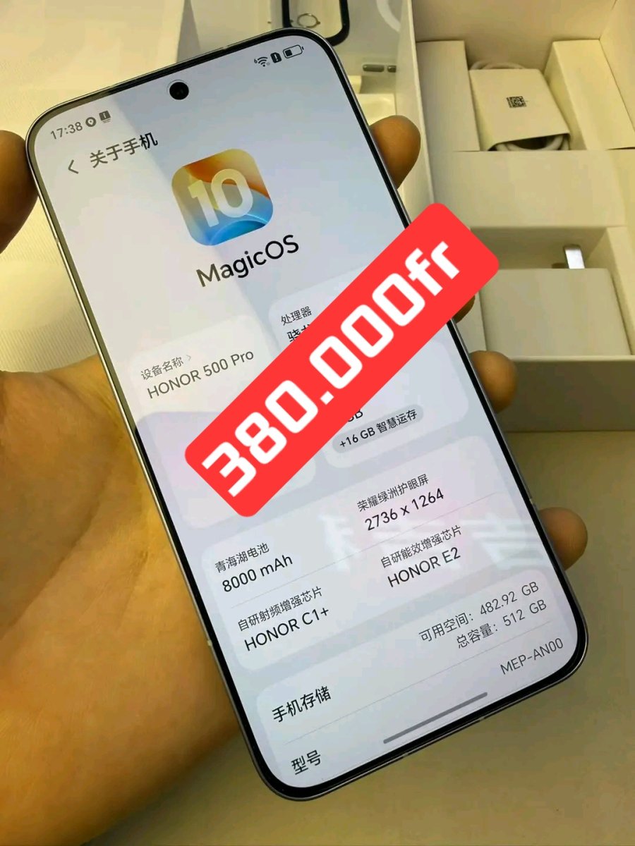 Honor 500pro 512giga Neuf cartons scellé Ram 16giga