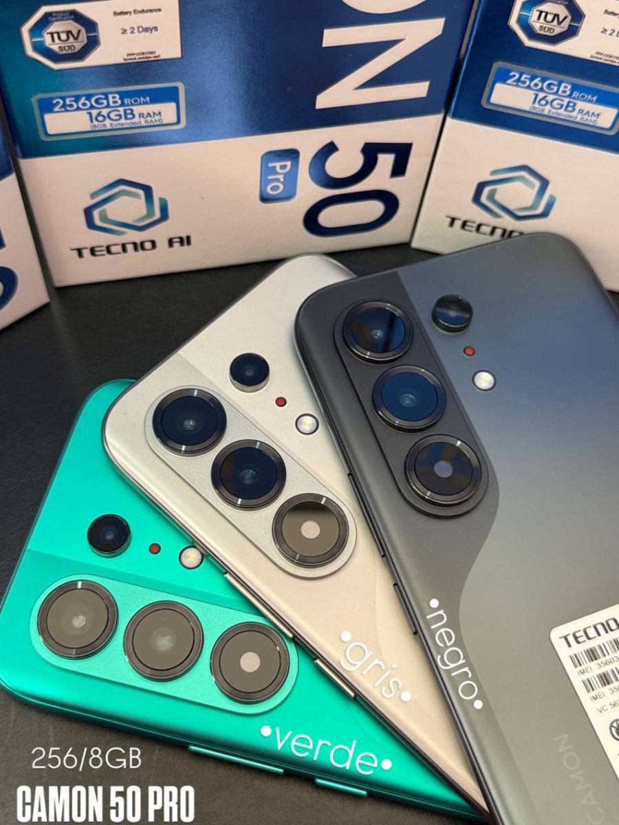 Tecno Camon 50pro📦 256giga Ram 8